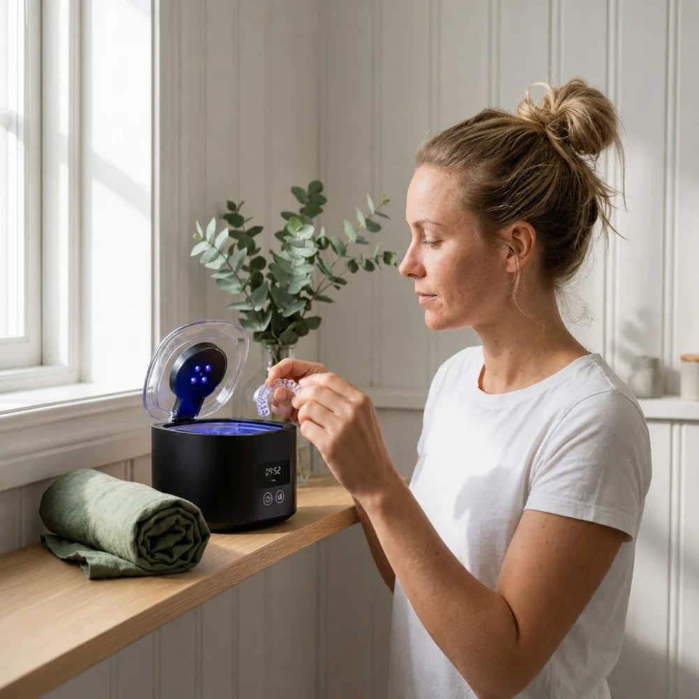 ClariSonic™ | Gründliche fünfminütige Reinigung für Ihre Zahnschiene