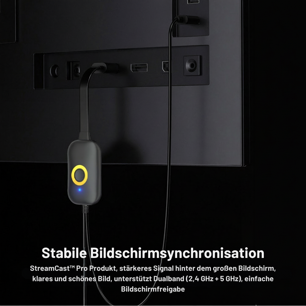 StreamCast™ Pro | Großes Bildschirm-Erlebnis ganz ohne WLAN oder Aufwand