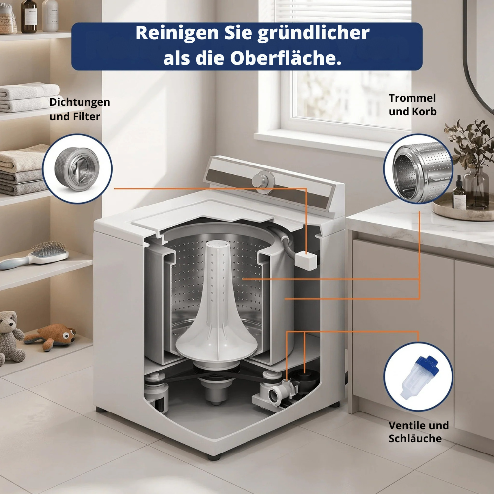 PureWash™ | Frischere Wäsche dank einer saubereren Waschmaschine