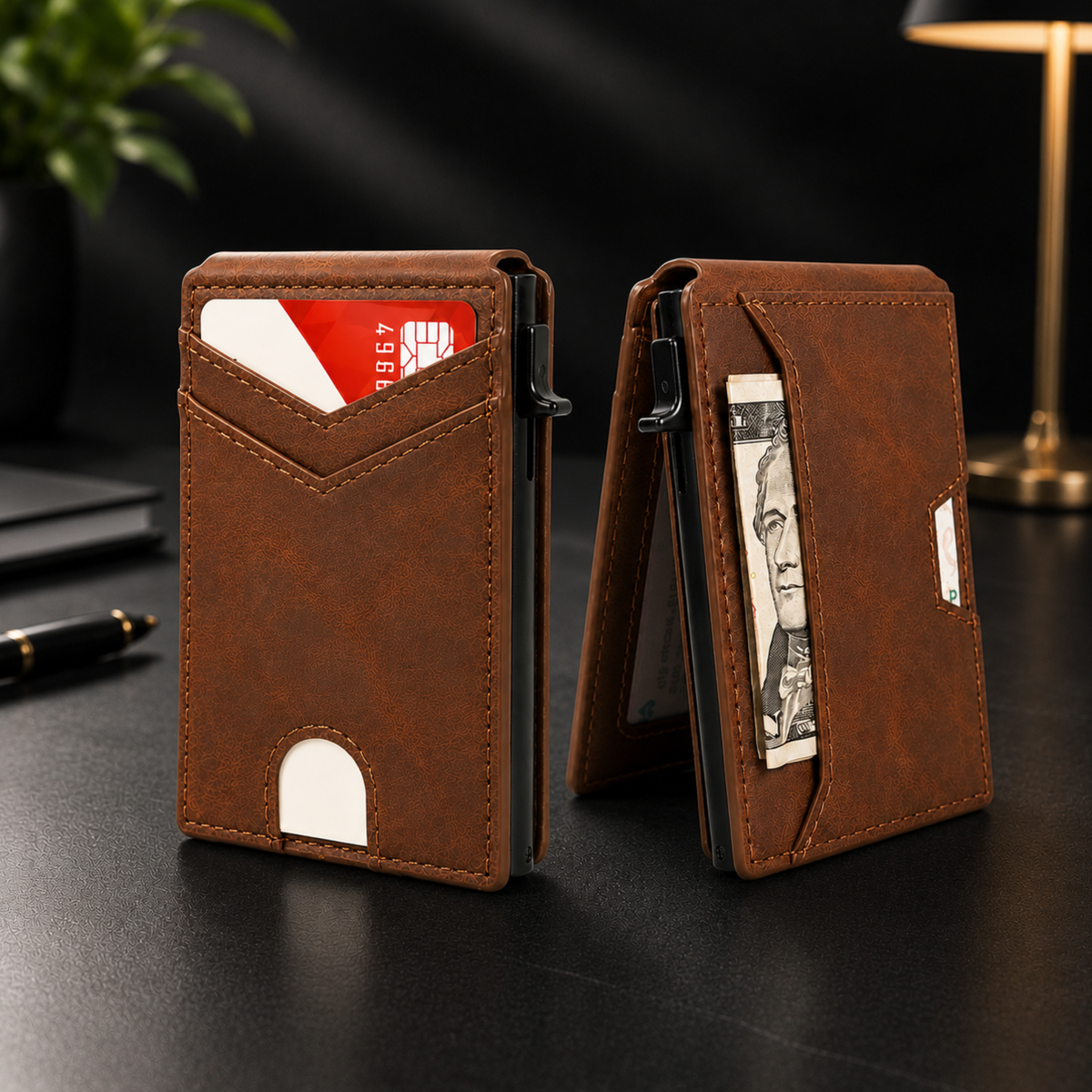 PopupWallet™ | Schlanker Geldbeutel mit schnellem Zugriff auf Karten