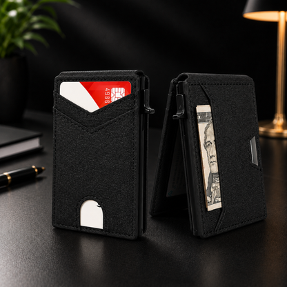 PopupWallet™ | Schlanker Geldbeutel mit schnellem Zugriff auf Karten