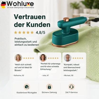 IronGo™ | Kompakt Dampfbügeleisen für schnelle, knitterfreie Touch-ups