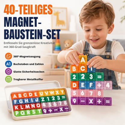 SmartBlocks™ | Magnetischer Baukasten mit Buchstaben, Zahlen und Fantasie