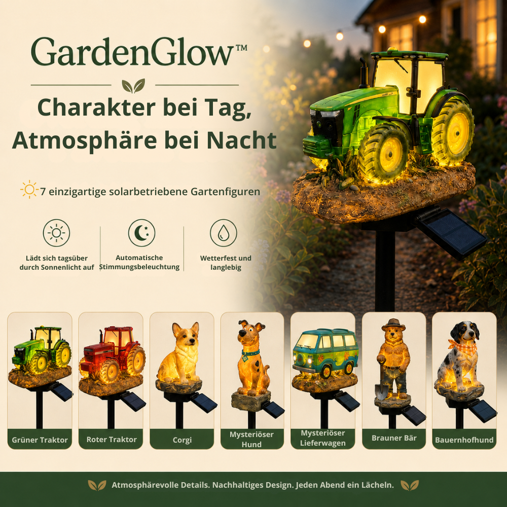 GardenGlow™ | Der kleine Traktor, der den Garten erhellt