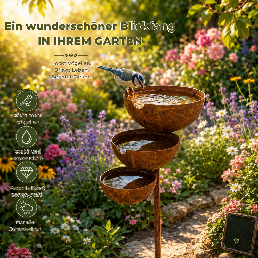 WingOasis™ | Vögeln in Ihrem Garten einen Platz zum Trinken bieten