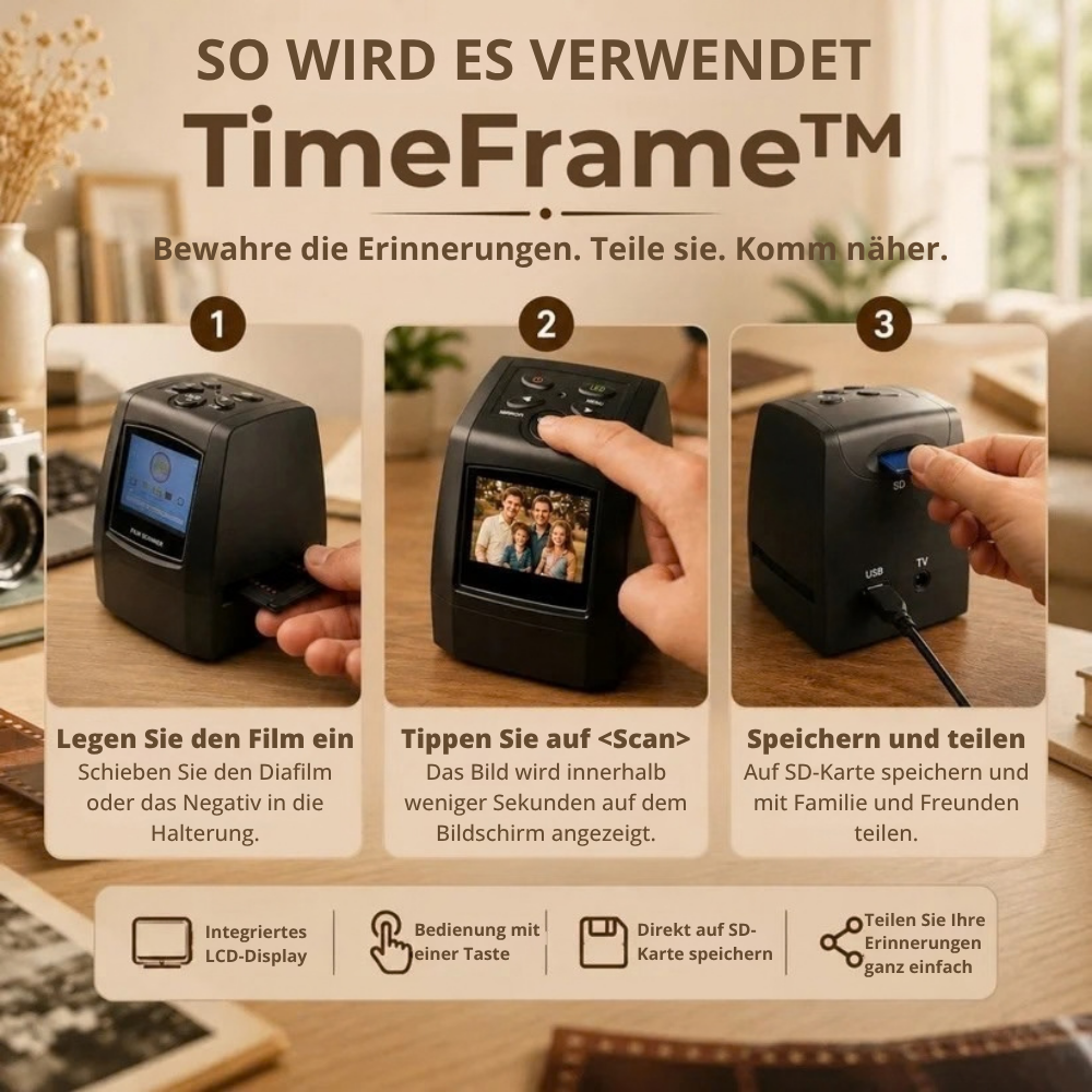 TimeFrame™ | Erwecken Sie alte Erinnerungen zu neuem Leben