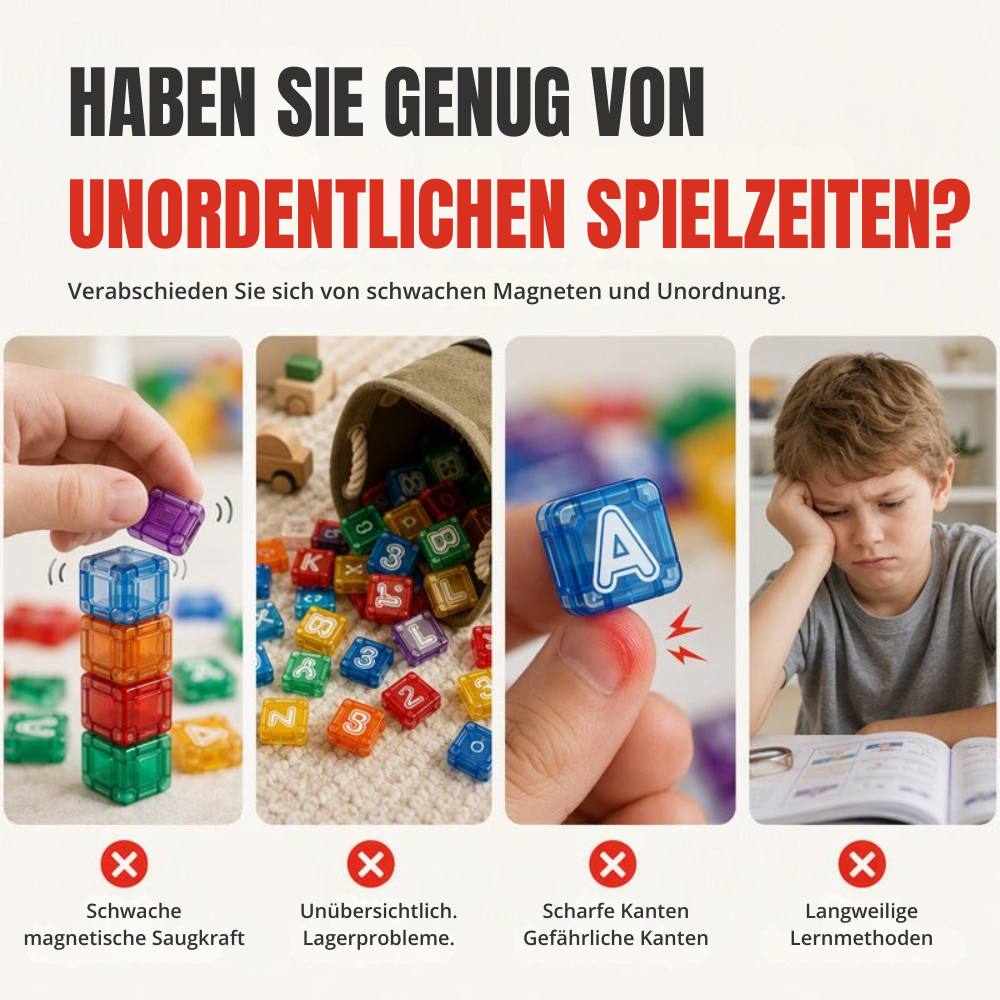 SmartBlocks™ | Magnetischer Baukasten mit Buchstaben, Zahlen und Fantasie