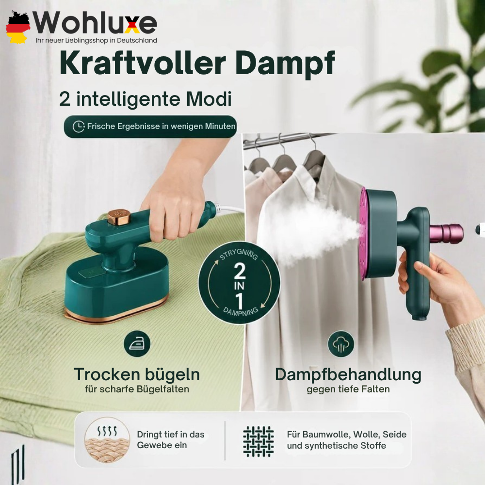 IronGo™ | Kompakt Dampfbügeleisen für schnelle, knitterfreie Touch-ups