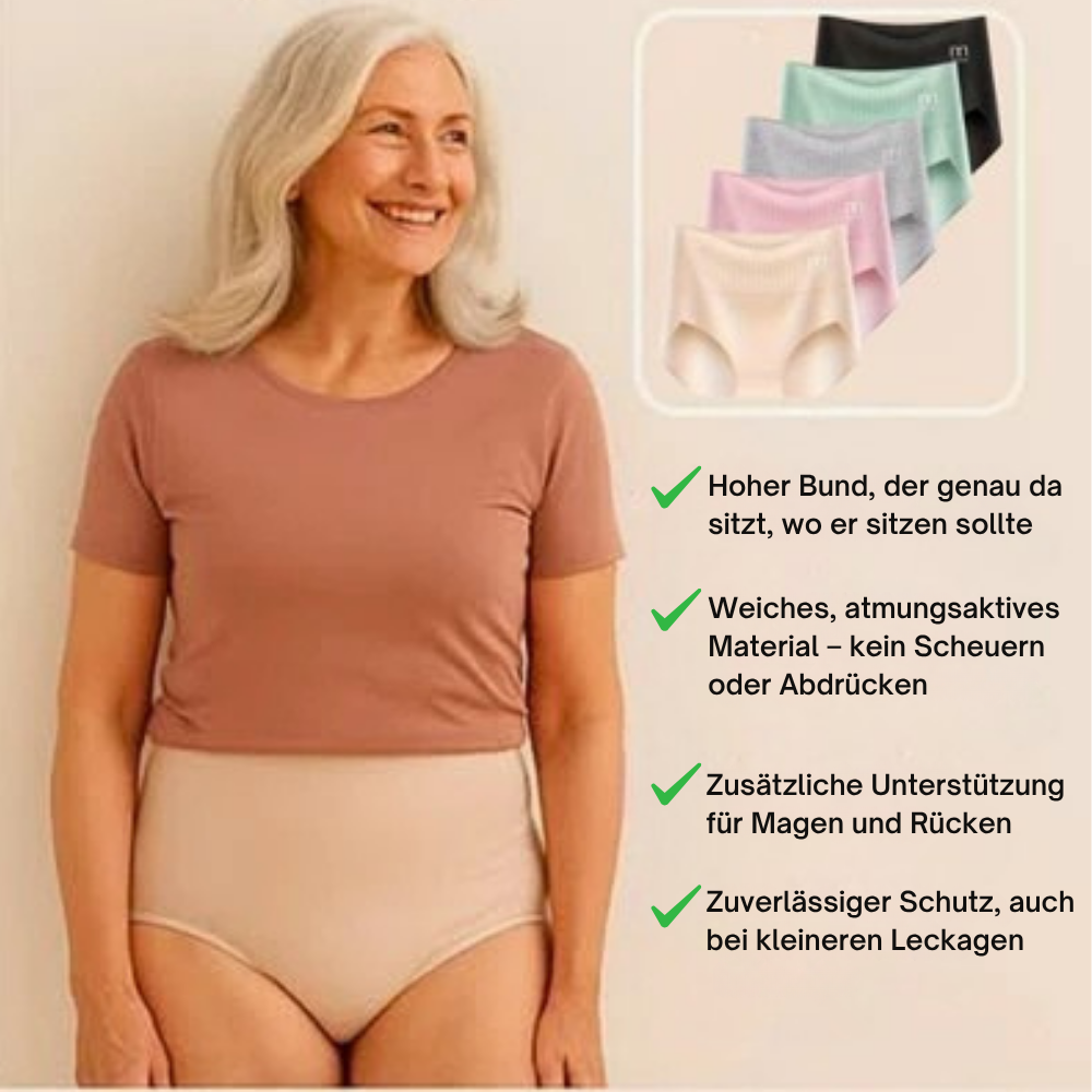 Velisse™ | 6er-Pack atmungsaktive und bequeme High-Waist-Unterhosen mit Bauchunterstützung
