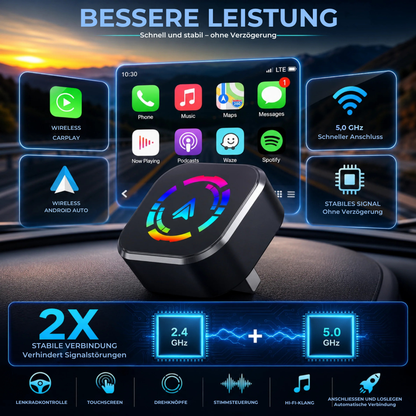 DriveLink Pro™ | Kabelloses CarPlay für eine nahtlose Verbindung unterwegs