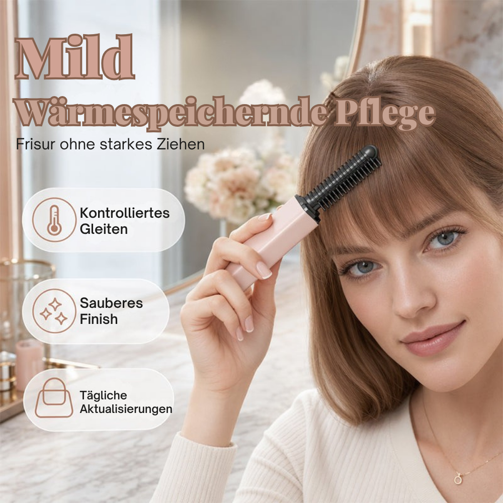 MiniStyle™ | Kompakter Heizkamm für schnelles Auffrischen des Ponyhaars