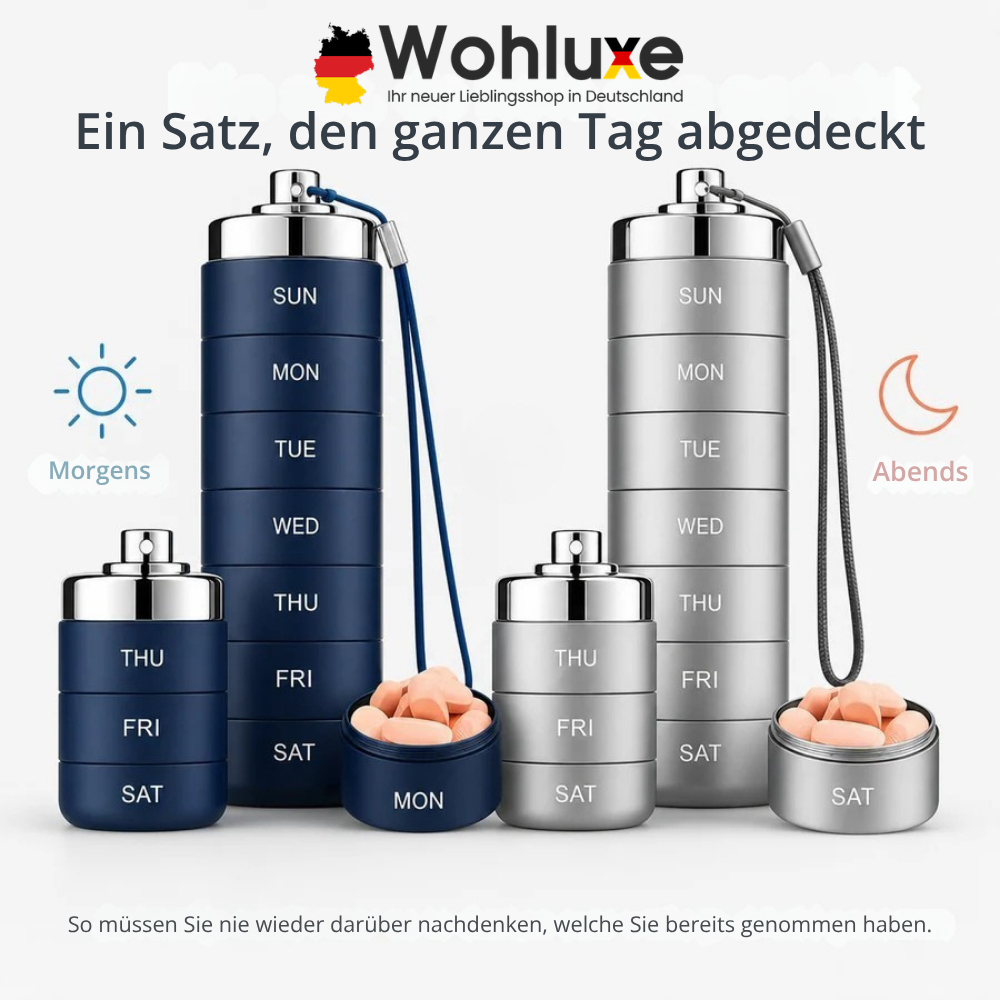 PillMate™ | Elegante Wochenorganisation für Medikamente