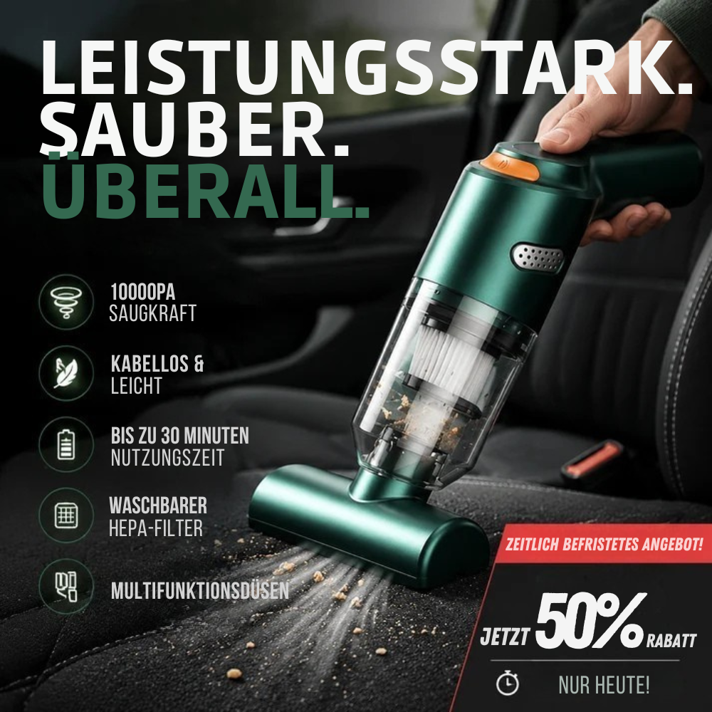 AutoVac™ Pro | Kompakter Autosauger für schnelle Reinigung überall
