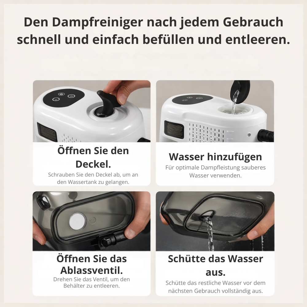 PowerSteam™ | Gründliche Reinigung Ihres Zuhauses mit kraftvoller Dampftechnologie