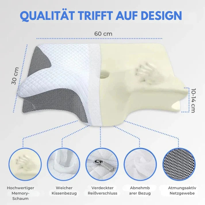 ErgoPillow™ | Gib dem Nacken die Unterstützung, die er jede Nacht vermisst hat
