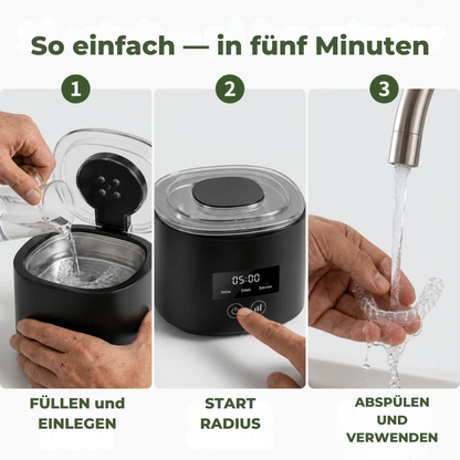 ClariSonic™ | Gründliche fünfminütige Reinigung für Ihre Zahnschiene