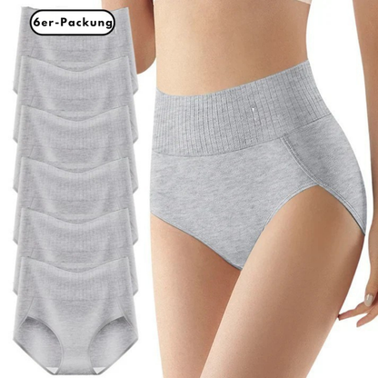 Velisse™ | 6er-Pack atmungsaktive und bequeme High-Waist-Unterhosen mit Bauchunterstützung