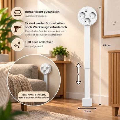 PlugFlex™ | Stecker problemlos hinter Möbeln anschließen