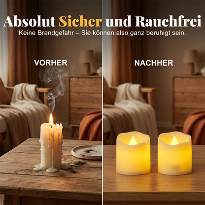 CandleGlow™ | Warme Stearinlichtatmosphäre ohne Rauch oder offene Flamme