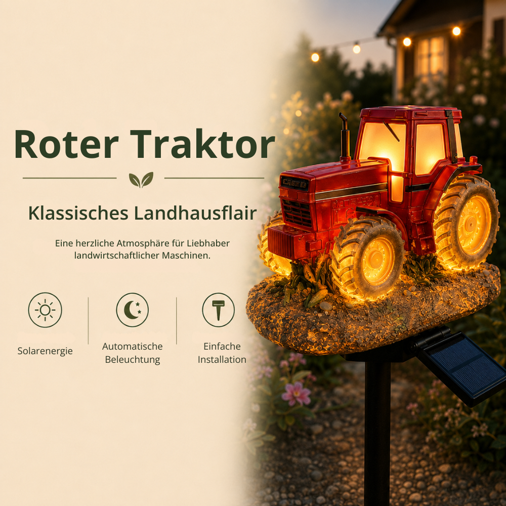 GardenGlow™ | Der kleine Traktor, der den Garten erhellt