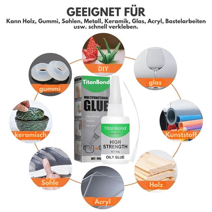 TitanBond™ | Wasserfest, staubdicht Hochleistungsleim – repariere alles in wenigen Sekunden
