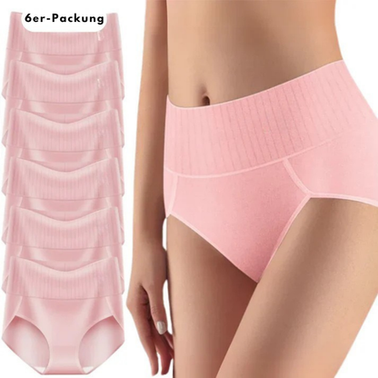 Velisse™ | 6er-Pack atmungsaktive und bequeme High-Waist-Unterhosen mit Bauchunterstützung