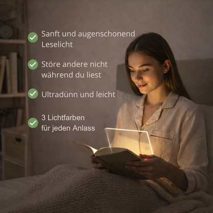 LightBook™ Pro | Praktisches Leselicht für entspanntes Lesen am Abend