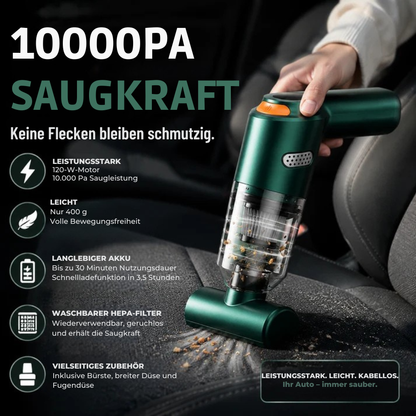 AutoVac™ Pro | Kompakter Autosauger für schnelle Reinigung überall