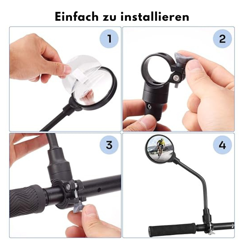 BikeMirror™ | Sieh, was hinter dir passiert, ohne den Fokus nach vorne zu verlieren
