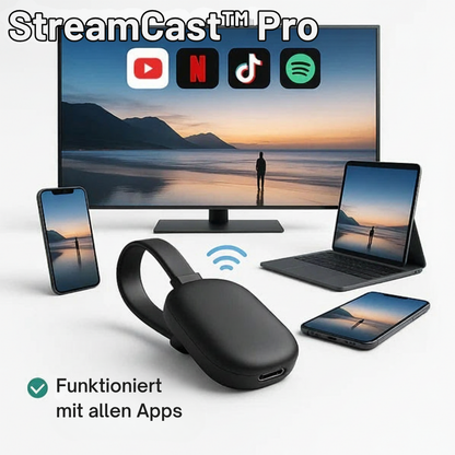 StreamCast™ Pro | Großes Bildschirm-Erlebnis ganz ohne WLAN oder Aufwand