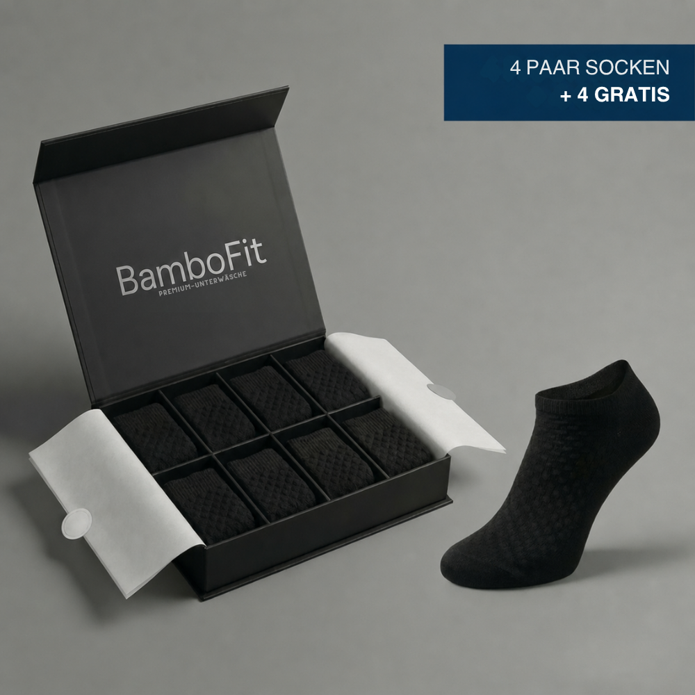 BamboFit™ | Weiche Bambussocken ohne enge Abdrücke am Knöchel