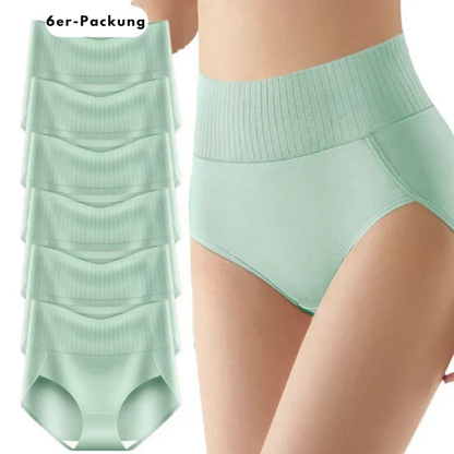 Velisse™ | 6er-Pack atmungsaktive und bequeme High-Waist-Unterhosen mit Bauchunterstützung