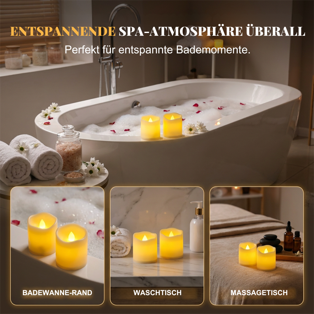 CandleGlow™ | Warme Stearinlichtatmosphäre ohne Rauch oder offene Flamme