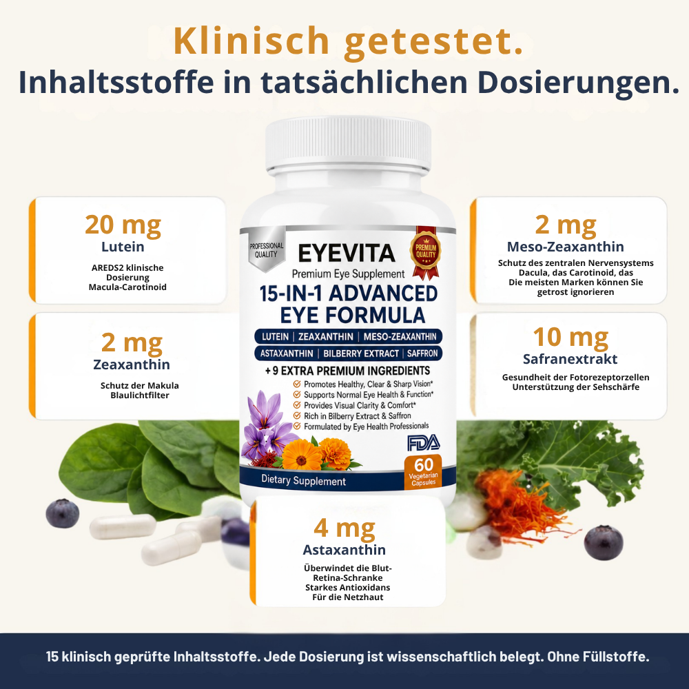 EyeVita™ | Tägliche Nährstoffunterstützung für klares und komfortables Sehen