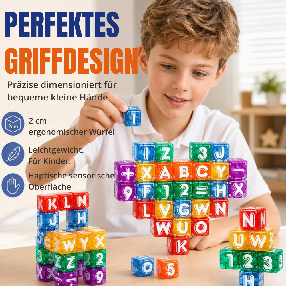 SmartBlocks™ | Magnetischer Baukasten mit Buchstaben, Zahlen und Fantasie