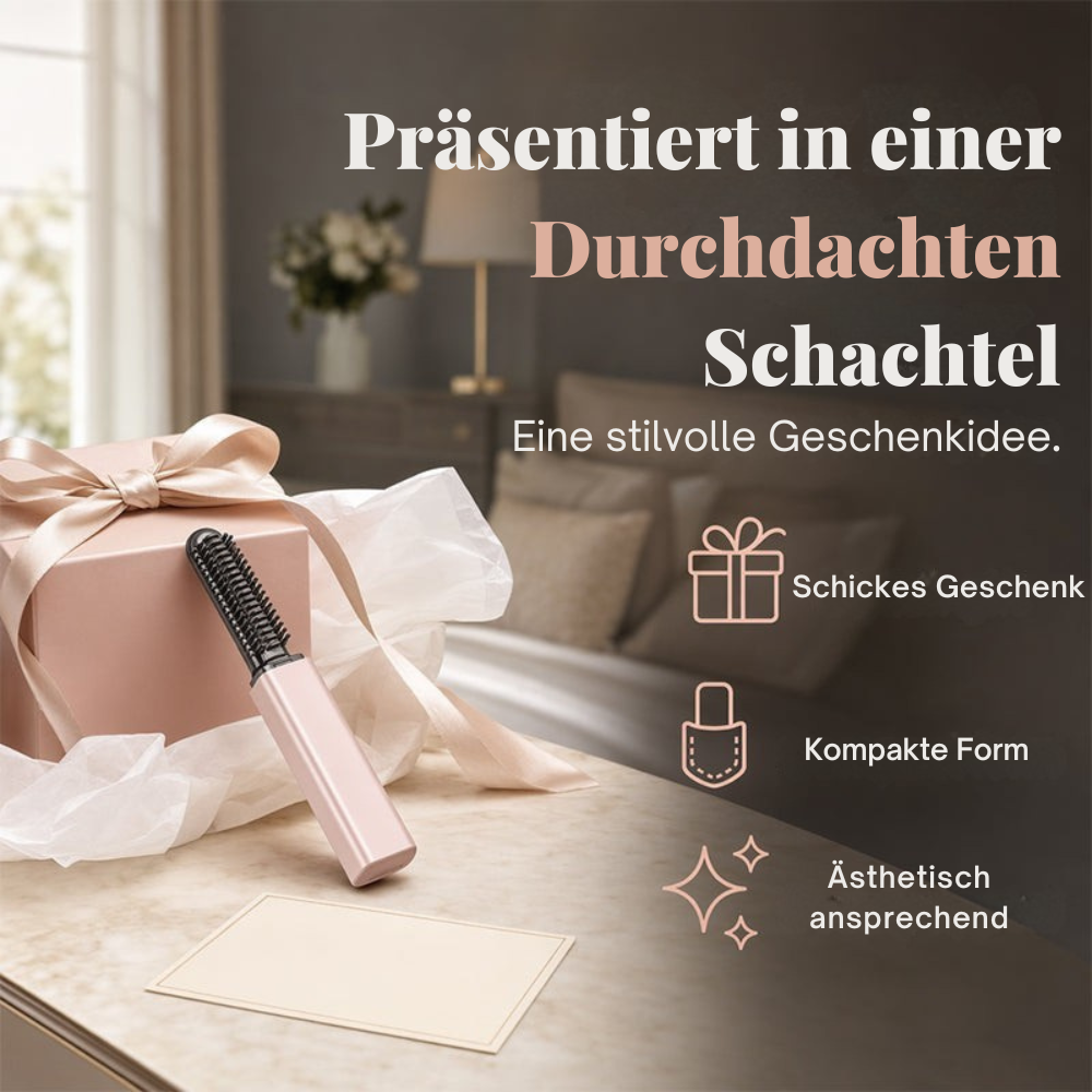 MiniStyle™ | Kompakter Heizkamm für schnelles Auffrischen des Ponyhaars