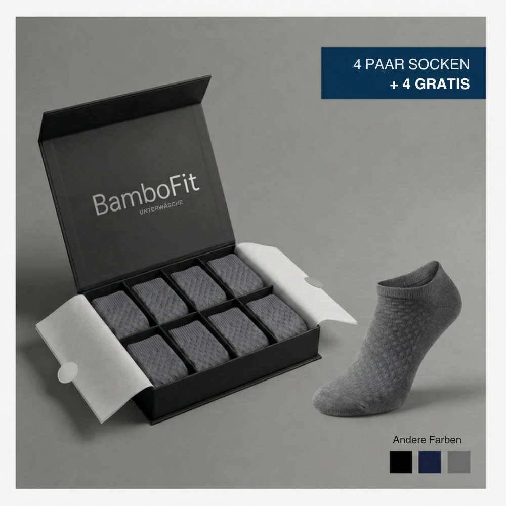 BamboFit™ | Weiche Bambussocken ohne enge Abdrücke am Knöchel