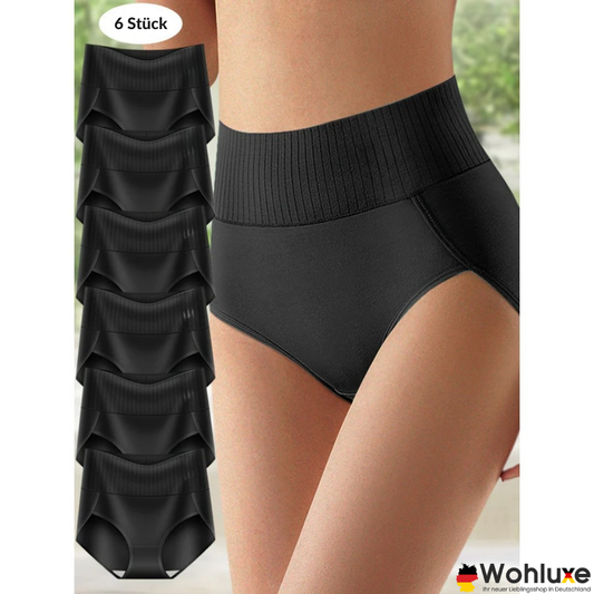 Velisse™ | 6er-Pack atmungsaktive und bequeme High-Waist-Unterhosen mit Bauchunterstützung
